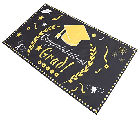 DOITOOL Herzlich Willkommen Banner Abschlussfeier Banner Hintergrund Dekoration Outdoor Graduation Party Hintergrundtuch Perfekt Für Festlichkeiten Und Graduierungsfeiern Bunte Gestaltung Für