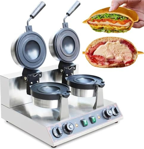 Macchina per hamburger con gelato, pressa per panini, macchina per hamburger con brioche, scalda krapfen elettrico commerciale, macchina per panini con gelato, macchina per ciambelle, scalda