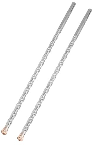 Hilpaty Hammerbohrer SDS Plus Betonbohrer 12x350mmx2, Professionell Steinbohrer mit 4 Hartmetall Schneiden für Bohren in Stein, Beton, Naturstein, Ziegelmauer