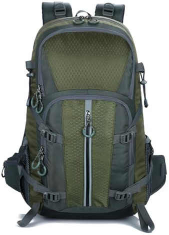 VHGHHVEJ Zaino Outdoor Kindpack da Sci Campeggio Leggero 45 Litri per Uomini E Donne-Verde Militare-34 * 22 * 57 Cm