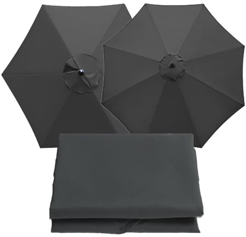CMJYMX 2.7m 3.0m 3.5m Replacement Parasol Canopy, UV 50+ Cantilever Parasol Top Fabric Cover Sunshade Cloth Fit 6 Ribs/8 Ribs Patio/beach/backyard/swimming Pool Umbrella(Gray)