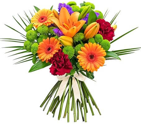 Joyeux - Fleurs fraîches - Livraison le lendemain - Bouquet d'anniversaire - Cadeau d'occasion - Arrangement floral - Livré à votre porte - Fleurs naturelles (Standard)