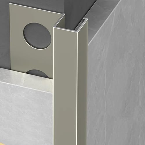 Perfil de ángulo decorativo para bordes de suelo y pared, acabado mate para una protección elegante