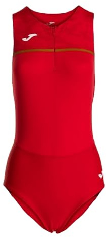 Joma Kvinnors atletiska bodysuit, storlek S-XL, främre dragkedja andningsbar sportdräkt, Record III