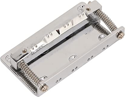 Yinhing 8 String Mandolin Bridge Replacement Metal Saddle Bridge Plate for Mandolin Accessories Pitch Height Easy Installation with Screws Wrench