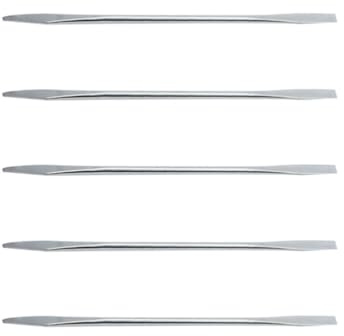 Make Up Mischstab aus 410 Edelstahl Silber für Creme Mischung | Kompakte 5 Stück-ausführung, Glatte Professionelle Oberfläche, Kleiner und Tragbar, Leicht zu Reinigen, Aufbewahren