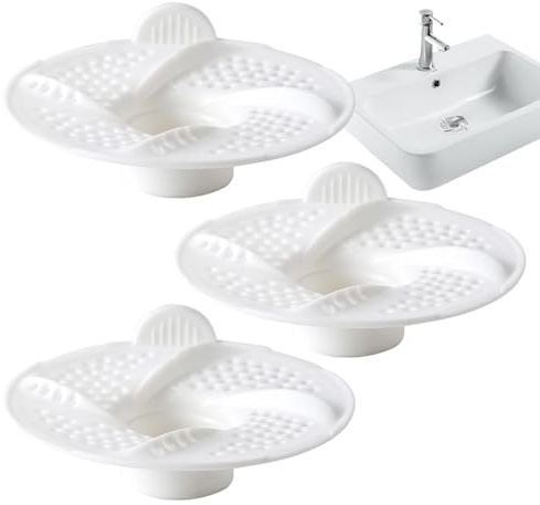 Filtro de pelo para sifón de ducha,Pack 3 filtros de pelo para suelo, colador para ducha | para su hogar, cuarto de baño, lavadero, garaje, apartamento, doméstico