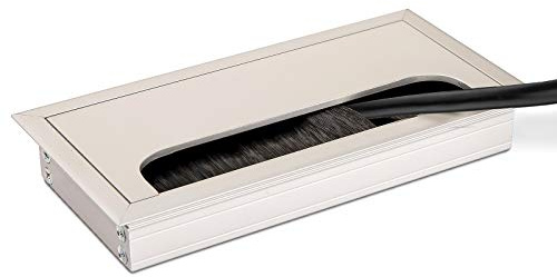 SOTECH Kabeldurchführung CAVO 160 x 80 mm eckig aus Aluminium | Silber EV1 eloxiert Kabeldurchlass