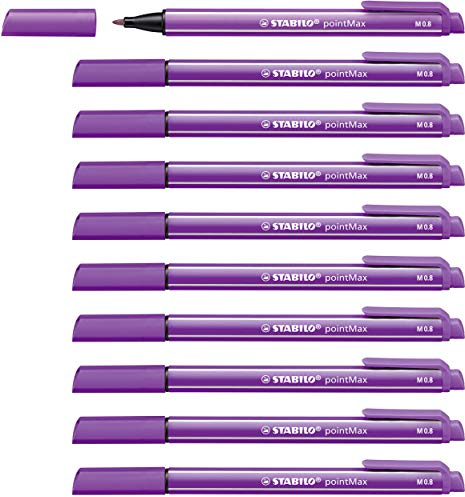 STABILO pointMax - Fineliner Premium - Confezione da 10 - Lilla