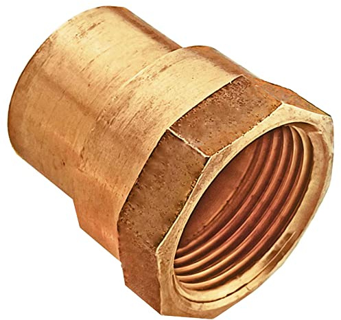 MegaHaustechnik Übergang 15 x 1/2“IG Lötfitting aus Messing für Rohr-Außendurchmesser 15mm zum Löten, mit 1/2 Zoll Innengewinde, Trinkwasser geeignet, Nr.4270G
