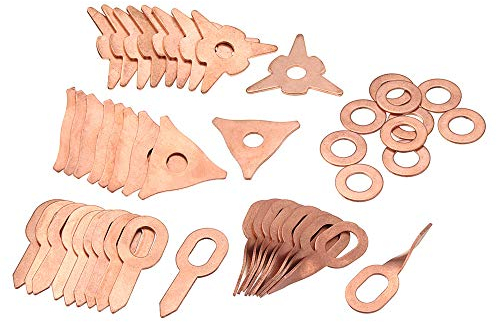 TuToy 48Pcs Stud Welding Kit Zubehör Gerade Twisted Dent Ziehringe Round Star Pads Washer