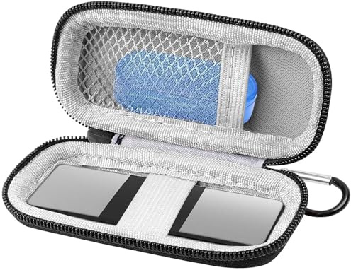 ALKOO Heart Monitor Case for KardiaMobile 1-Lead/ 6L/ 6L Max EKG Monitor, Protective Travel Carrier for AliveCor for Kardia Mobile Heart Monitor, Pill Box and Carabiner Clip Included (Box Only)