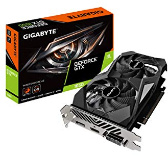 Gigabyte GeForce GTX 1650 D6 WINDFORCE OC 4G (rev. 2.0), scheda grafica compatta da 172 mm, 4 GB GDDR6 a 128 bit, GV-N1656WF2OC-4GD REV2.0