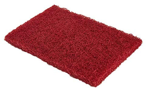 Spugna abrasiva in nylon da cucina, pentola in ferro, detergente per la rimozione della ruggine, spugnetta scozzese (50PCS Red)
