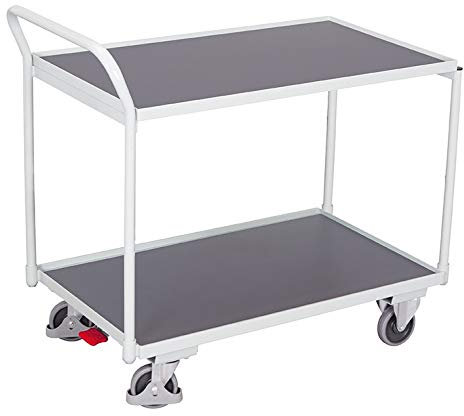 Tischwagen mit 2 Ladeflächen, RAL 7035 RAL 7035 Lichtgrau
