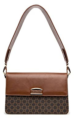 Pochette in pelle con tracolla con chiusura con clip
