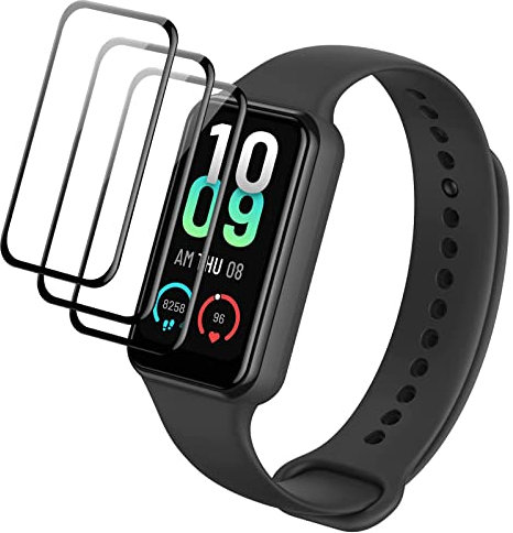 KUSINHOKA [3 Pack Protector de Pantalla para Amazfit Band 7, 3D Curvo Bordes [Anti-arañazos] Completo Cobertura HD Protectora Película para Amazfit Band 7