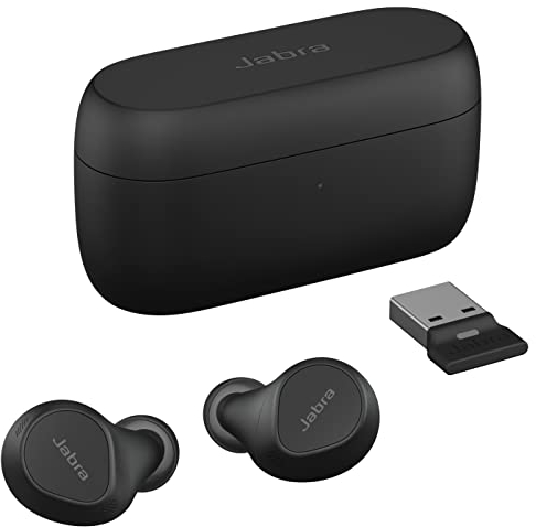 Jabra Evolve2 Buds True Wireless In-Ear-Bluetooth mit aktiver Geräuschunterdrückung, MultiSensor Voice-Technologie und Wireless-Charging-Pad - für MS Teams u. alle gängigen Meeting-Apps - Schwarz