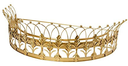 Creative Co-Op Decorative Metal Curtain or Canopy Crown, Gold Finish