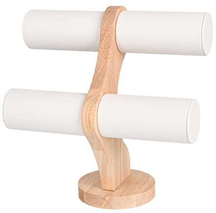 LEXFUNN 2 Tier Bracelet Holder Stand - Stylish Jewellery Display Rack for Easy Organization and Showcase - Space-Saving - Ideal for Bracelets, Bangles, and Watches - Enhance Your Jewellery Collection