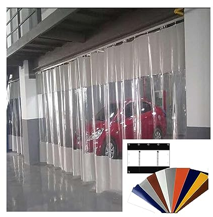 Outdoor Vorhang mit Reißverschluss，Pergola-Pavillon-Veranda-Garten-Terrassenplanen-Seitenwände, grau transparente Spleißplanen-Abdeckfolie, for Pergola-Veranda-Terrasse ( Size : H2xW8m/H6.5xW26.2ft )