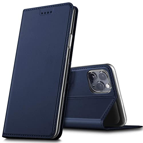 Verco Handyhülle für iPhone 15 Pro Max, Premium Handy Flip Cover für Apple iPhone 15 Pro Max Hülle 6.7 Zoll [integr. Magnet] Book Case PU Leder Tasche, Blau