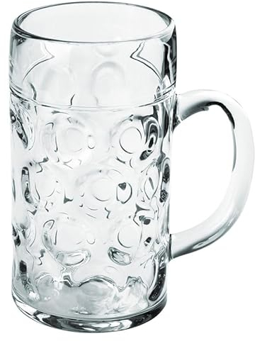 Playflip 18 Mehrweg Bierkrug Maß Gläser 1l Kunststoff Wiederverwendbar unzerbrechlich SAN 100ml