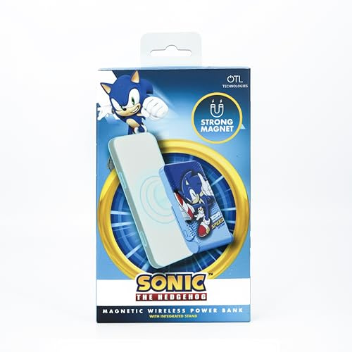 BATERÍA PORTATIL Universal 5000 mAh MAGNETICA SIN Cables Modelo Sonic Lets Roll Azul TAMBIÉN Carga con Cable Y Sirve DE Soporte