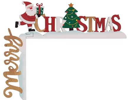 Kingke Charm Weihnachts Türrahmen Dekoration Holz Weihnachts Türdekoration Für Haustüren Fenster Wandbehang Schilder Ornamente Türrahmen Dekoration