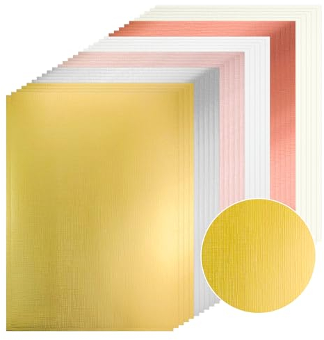 30x Struktur-Karton Buntes Papier, DIN A4 210x 297 mm 250g Strukturpapier leinen-geprägt bedruckbar tonpapier für Scrapbooking, Kartenherstellung, Stanzen und andere Papierbasteleien - 6 Farben