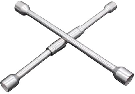 Lbvzxkad Chiave A Croce Pieghevole Strumento di Riparazione Ruote Auto 17 19 21 23mm Chiave A Bussola Automatica Regolabile Sostituzione Dado Rimozione Forcella Pneumatico