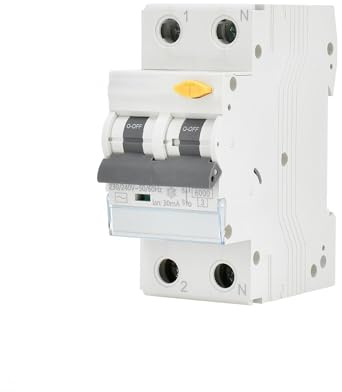 RCBO 2P 25A 30 mA typ AC - Överbelastnings- och jordfelsskydd, perfekt för säkra elinstallationer.