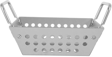 ELAYARD Panier à Griller Inoxydable Multifonction 16 Cm pour Barbecue Plein Air, Panier à Frire Carré en Acier INOX, Accessoire Barbecue Extérieur pour Viande, Légumes et Fruits Grillés