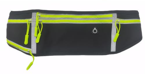 rongweiwang Riñonera Deportiva Estable y Resistente para Accesorios de Running, con Ajuste ceñido. Riñonera Deportiva para Mujer, Negro, Admite Celdas de 7.2 Pulgadas