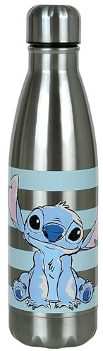 sarcia.eu DISNEY Stitch Bouteille d'eau thermale, bouteille en acier inoxydable 450 ml (Stitch)