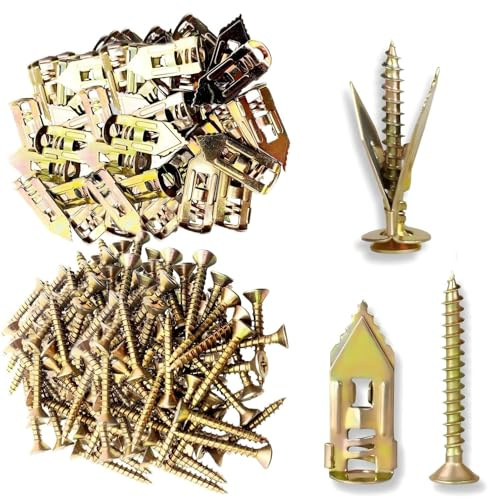 Expansion Screw Sleeve - Hammer Driver Anchor with Screw Nail-in Drywall Plaster Fixing Expansion Anchor Bolt (400)