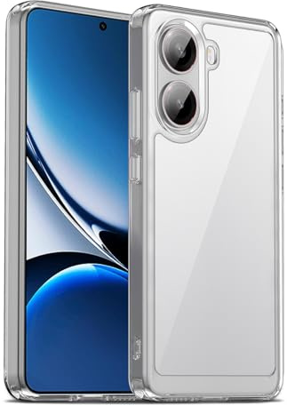 Liisooka Transparentt Skal för Xiaomi Poco X7 Pro 5G/Turbo 4, Militärgrads Fallskydd, Gulförhindrande Skyddshölje med Hård PC-baksida, Ultratunt Chocksäkert Skal Mot Repor