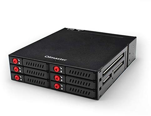 MR-6601 6 fack hårddiskhölje rack datalagring för 2,5 tum Sata SSD HDD för Ca