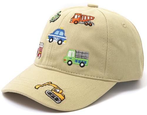 BAOKELAN Children's Cute Baseball Cap Cartoon Car Sun Hats for Boys Gilrs