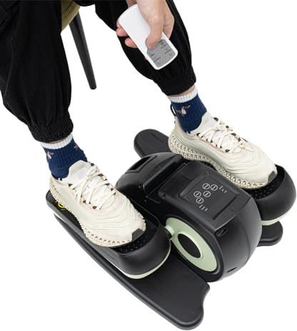 Elektrischer Ellipsentrainer, Tragbarer Untertisch Ellipsentrainer 5 Gänge Sitzende Pedal Trainingsgeräte Mit Fernbedienung, LCD-Anzeige, Für Haushalte, Fitnessstudios (Grün)