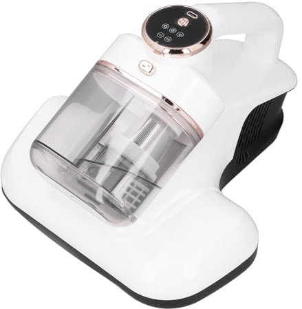 NDNCZDHC Pulitore per Materassi, Regolazione a 3 Marce Aspirazione 10kpa con Schermo LED Aspirapolvere Portatile per Divani, Letti, Abbigliamento