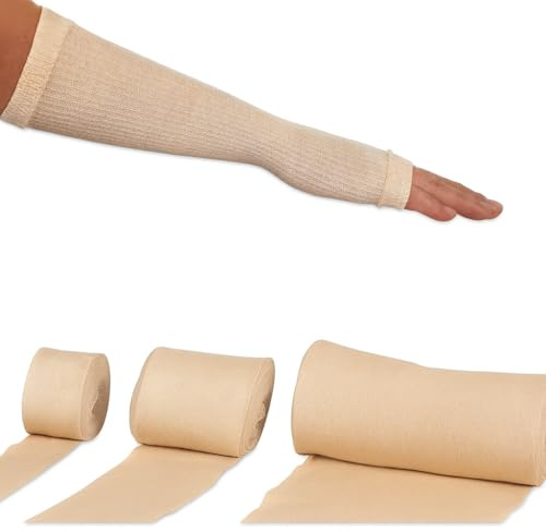 Jersey tubulaire pour la protection de la peau sous les plâtres, résines, attelles et bandages 100% coton Hydrofuge. Hypoallergénique. (25 m × 7cm)