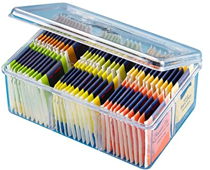 genialo Teebeutel-Center, Aufbewahrungsbox, Transparent, Ordnungshelfer, Teeliebhaber, spülmaschinengeeignet, Kunststoff, 21 x 14 x 8,5 cm