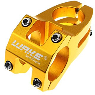 Wake - Attacco per manubrio da mountain bike, 45 mm, per manubri da 31,8 mm, Oro, 31,8 mm