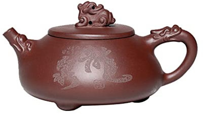 Tetera de arcilla china Yixing Zisha hecha a mano de cerámica Shipiao Pottery morada Mud Kungfu Kettle filtro suelto Puer