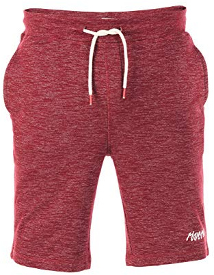 riverso Herr sweatshorts RIVMike korta sweatshorts Bermuda sommar sport shorts bomull svart blå röd oliv grå S M L XL 2XL 3XL 4XL 5XL, Vinröd melange, XXL