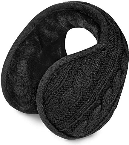 ZWOOS Vinteröronskydd, vinter unisex fleece öronvärmare med nackband skidor Waermer vikbara öronskydd för kvinnor, män, och barn