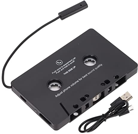 Car Audio Bluetooth Cassette Receiver, Bluetooth 5.0 Cassette Adapter for Car, Smart Phone Wireless Audio to Car Cassette Player