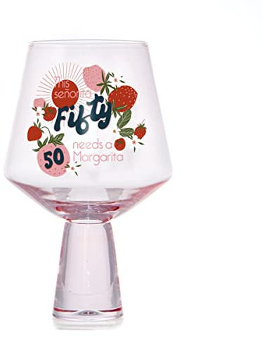 Boxer Gifts 50th Birthday Novelty Cocktail Glass | Fun & Colourful Party Gift for Her…
