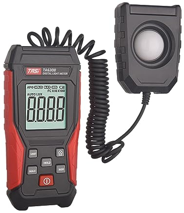 MagiDeal Professionelles Hand-Lux-Messgerät, Illuminometer-Photometer, LCD-Display, hochpräzises Lux-Messgerät, für die Pflanzfotografie, Fabrik, Zuhause, Split 200000LUX